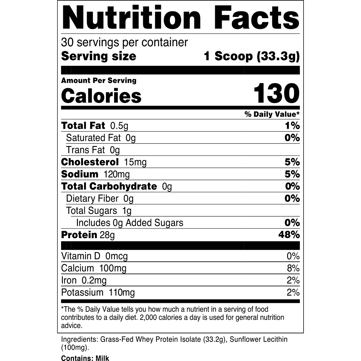 Grass-Fed Whey Protein Isolate