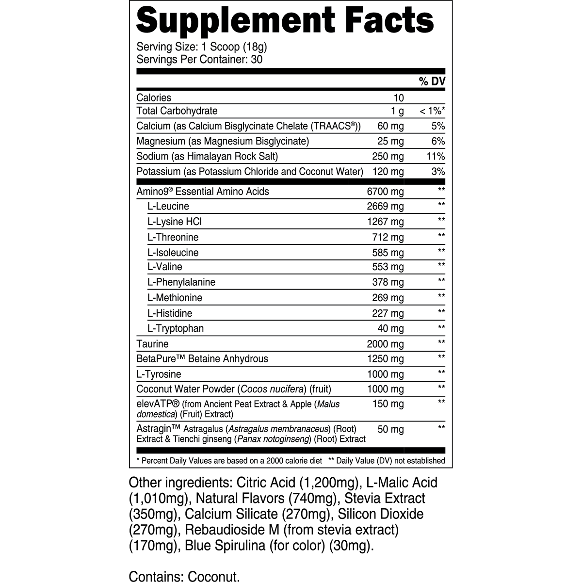 30 Servings-Blue Raspberry