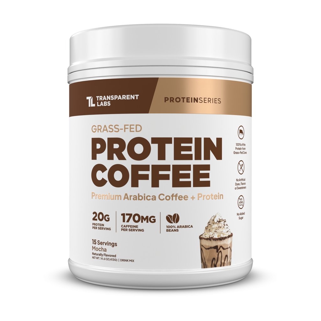 Transparent Labs Grass-Fed Protein Coffee, Mocha, 15 Servings