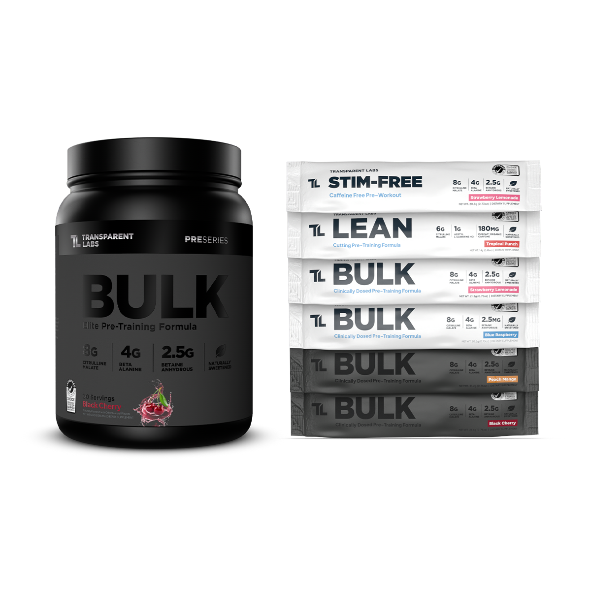 Bulk Black Pre-Workout + Free Variety Pack