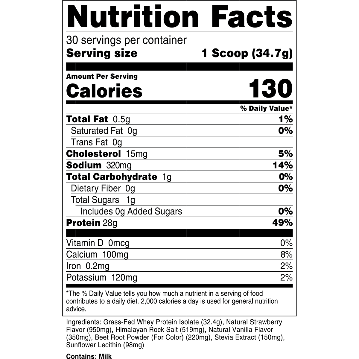 Grass-Fed Whey Protein Isolate