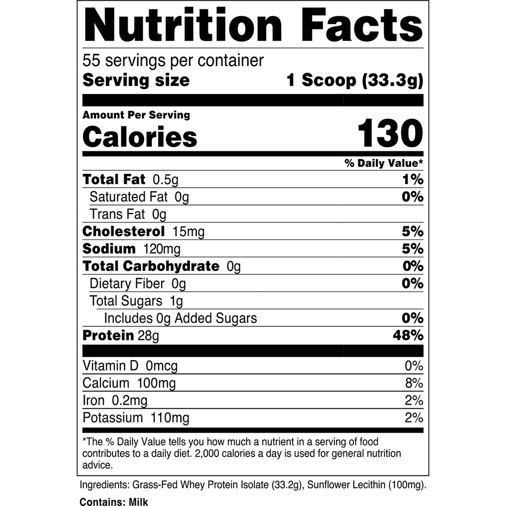Grass-Fed Whey Protein Isolate